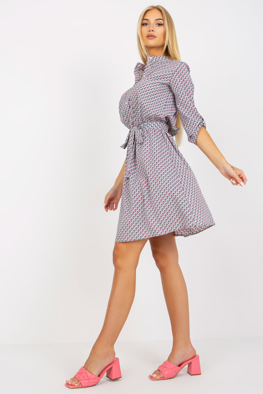 Pilkos rašto laisvalaikio suknelė su...