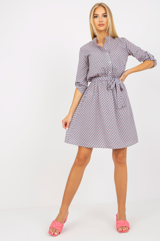 Pilkos rašto laisvalaikio suknelė su...