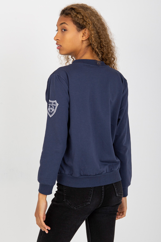 Tamsiai mėlynas dygsniuotas bomber...