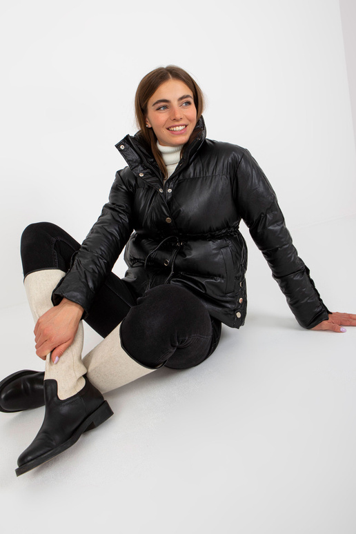 Juodos pūkinės eko odos žieminė... Juodos pūkinės eko odos žieminė...