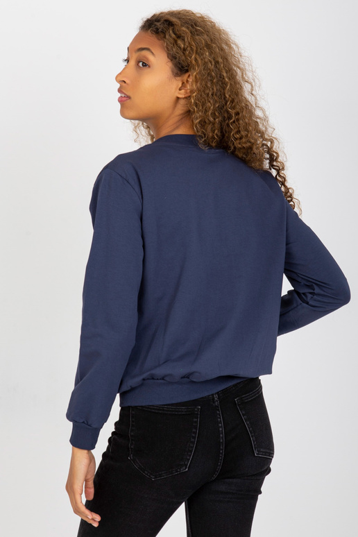 Tamsiai mėlynas dygsniuotas bomber...