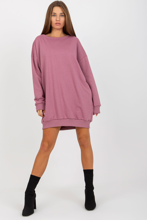 Purvinas rožinis bazinis megztinis su...