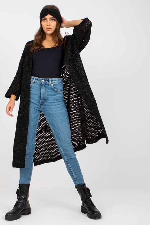 Juodas ilgas ažūrinis plačiomis...