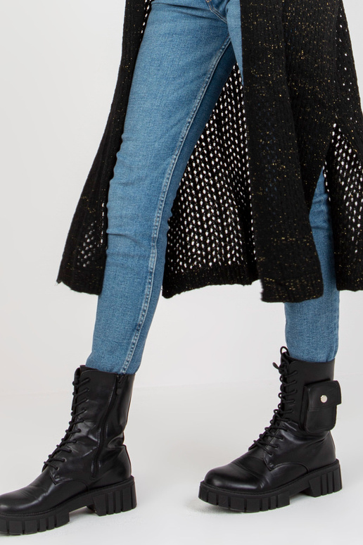 Juodas ilgas ažūrinis plačiomis...