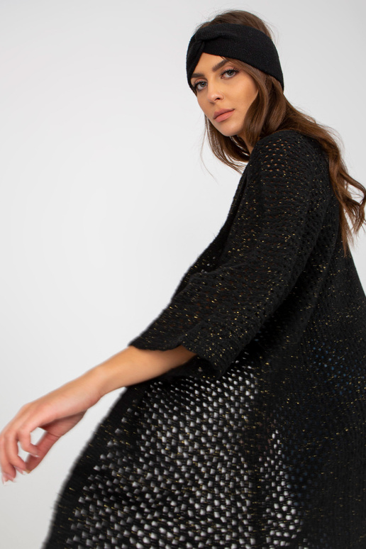 Juodas ilgas ažūrinis plačiomis...