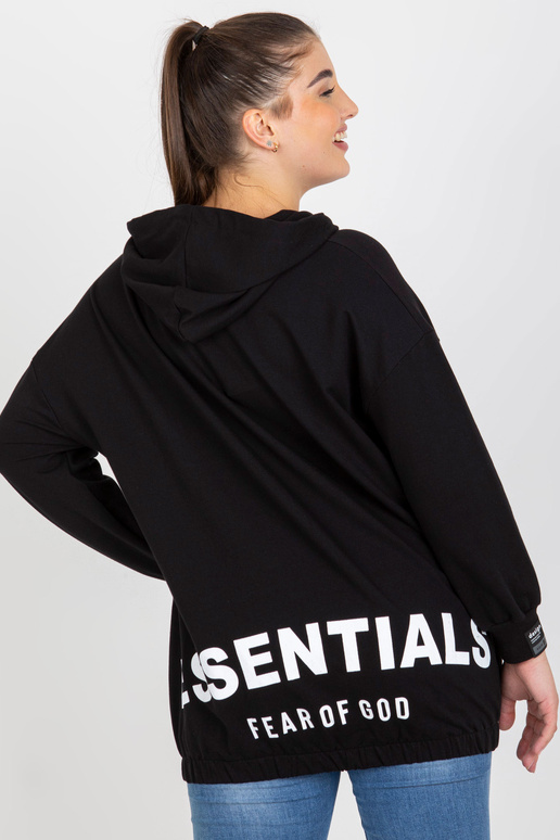 Juodas plius dydžio megztinis su...