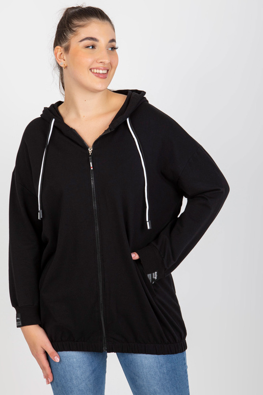 Juodas plius dydžio megztinis su...