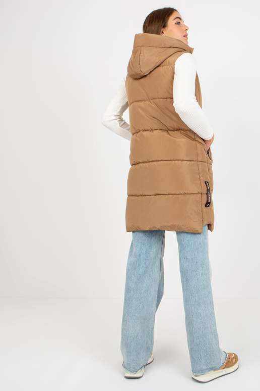 Ilga kupranugario liemenė su gobtuvu