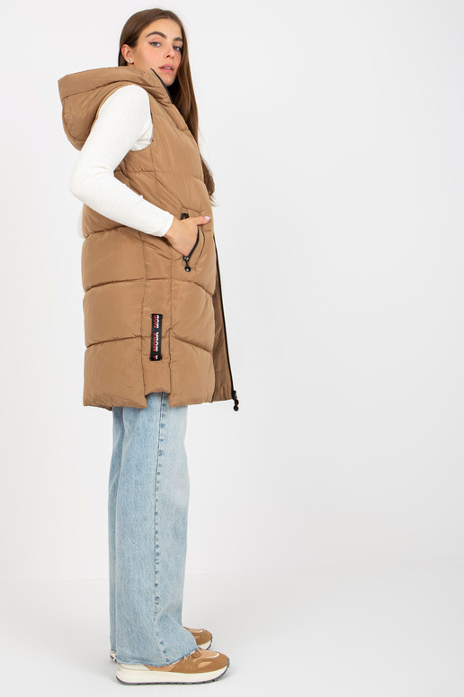 Ilga kupranugario liemenė su gobtuvu