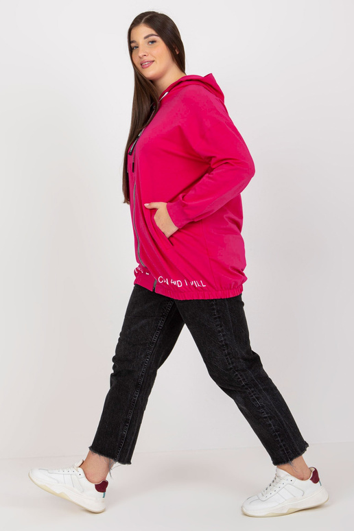 Fuksijos plius dydžio megztinis su...