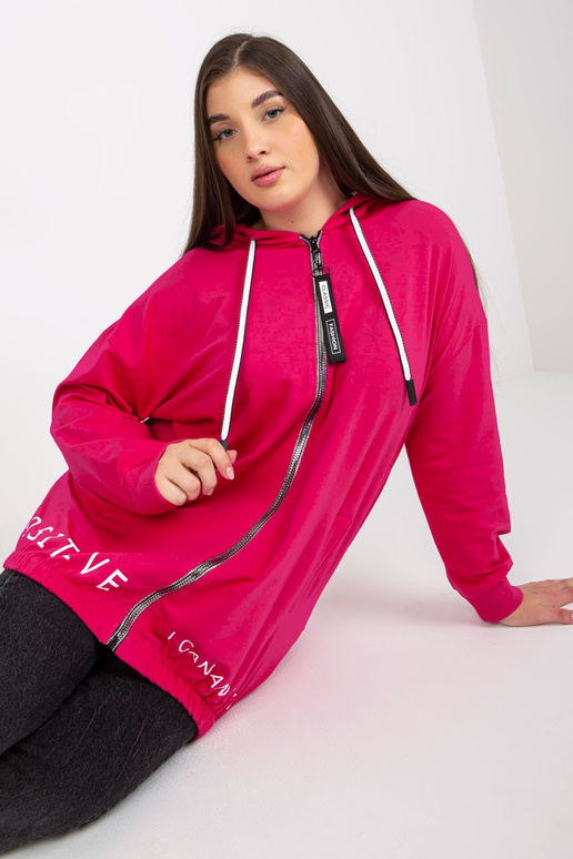 Fuksijos plius dydžio megztinis su...