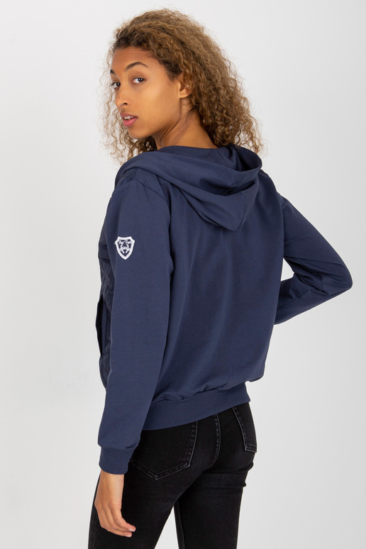 Tamsiai mėlynas dygsniuotas bomber...