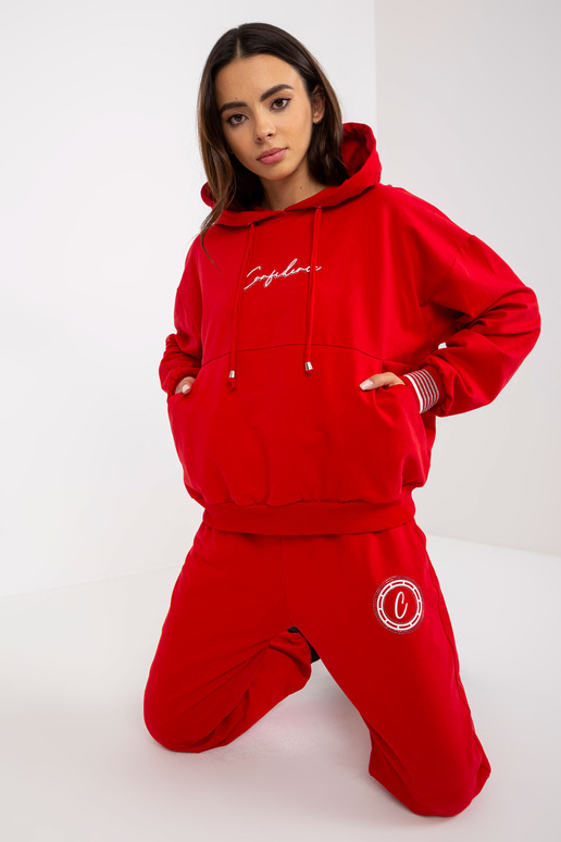 Rotes zweiteiliges Jogging-Set mit...