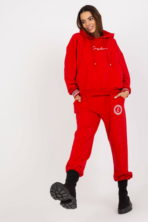 Rotes zweiteiliges Jogging-Set mit...