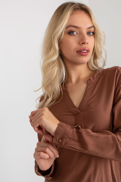 Ruda laisva palaidinė su V formos... Ruda laisva palaidinė su V formos...