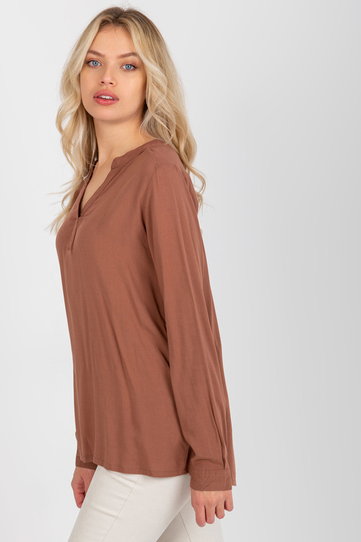 Ruda laisva palaidinė su V formos... Ruda laisva palaidinė su V formos...