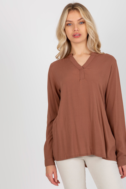 Ruda laisva palaidinė su V formos... Ruda laisva palaidinė su V formos...