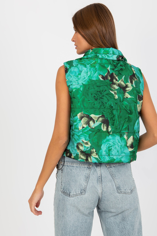 Grüne vištiena Blumenweste mit Taschen