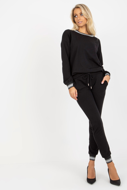 Schwarzes zweiteiliges Joggingset mit...