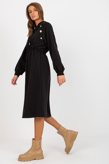 Schwarzes Midi-Trainingskleid 2