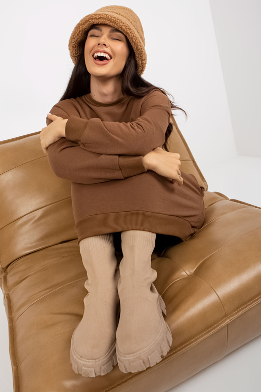 Braunes langes megztinis su Taschen