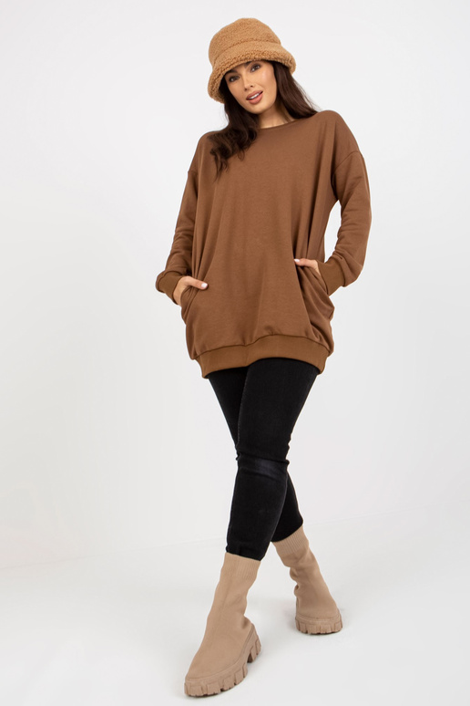 Braunes langes megztinis su Taschen