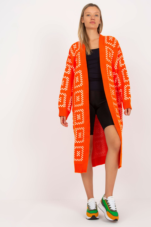 Oranžinio rašto megztinis...