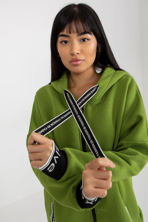 Šviesiai žalias ilgas megztinis Mayar...