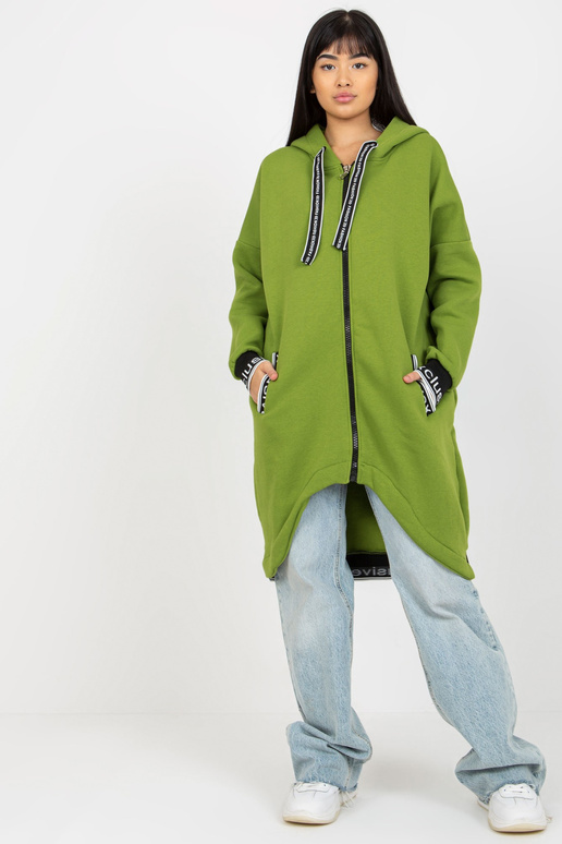 Šviesiai žalias ilgas megztinis Mayar...