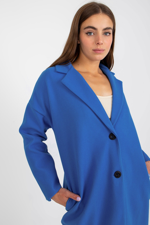 Šiltas mėlynas moteriškas paltas su... Šiltas mėlynas moteriškas paltas su...