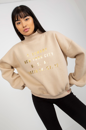 Smėlio spalvos megztinis su...