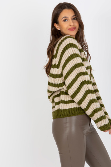 Khaki-Beiger gestreifter...