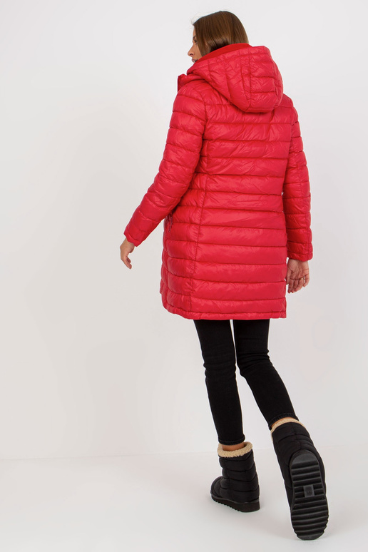 Rote doppelseitige übergangsjacke mit...