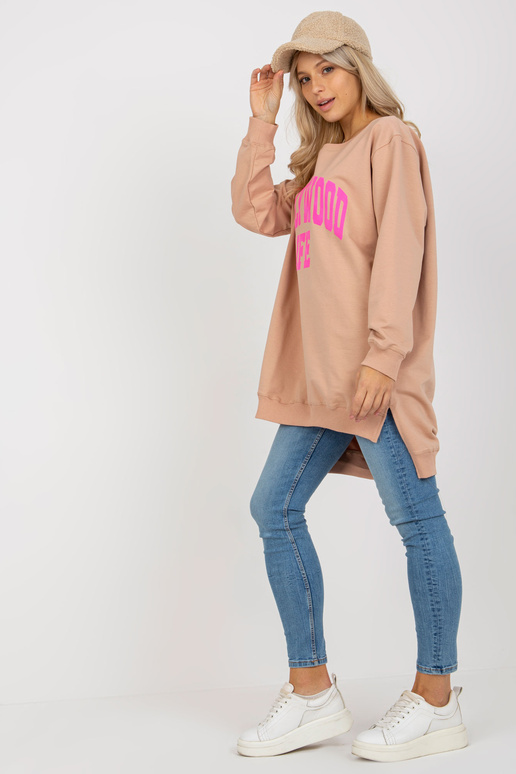 Bluza VI-BL-3102.01P BEIGE/ROŽINĖ Bluza VI-BL-3102.01P BEIGE/ROŽINĖ