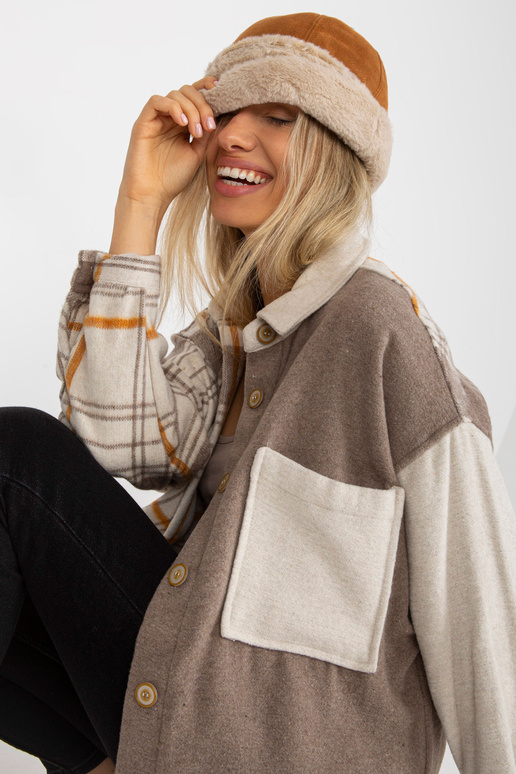 Marškiniai-DN-KS-4007.04-smėlio spalvos