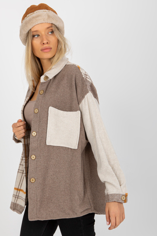 Marškiniai-DN-KS-4007.04-smėlio spalvos