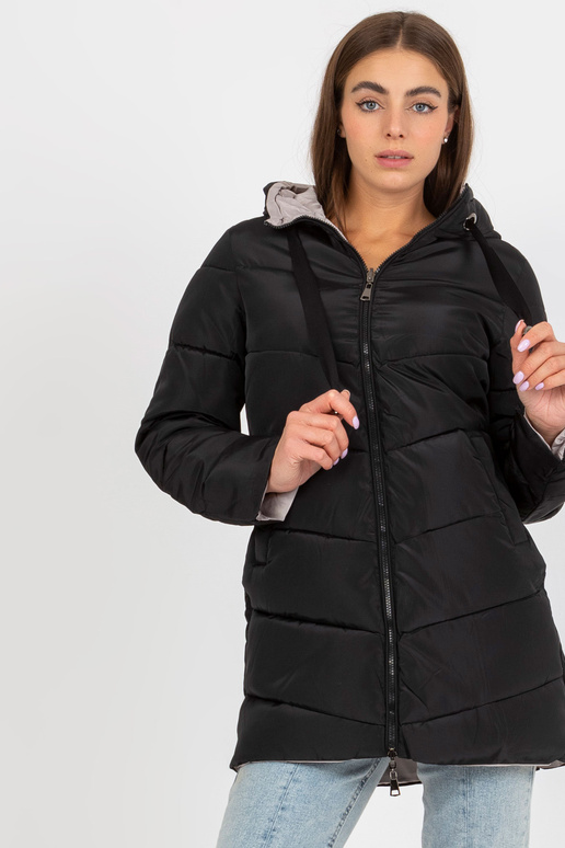 Juodos ir smėlio spalvos dvipusė...