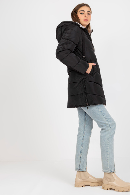 Juodos ir smėlio spalvos dvipusė...