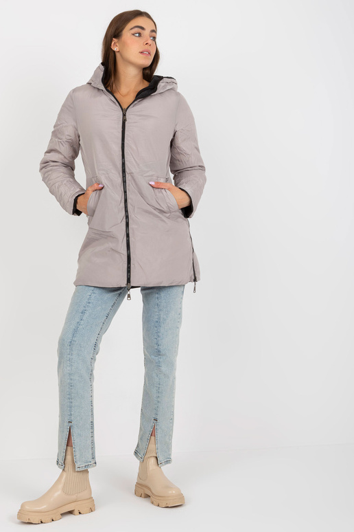 Juodos ir smėlio spalvos dvipusė...