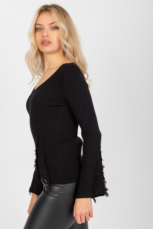 Klasikinis juodas megztinis su...