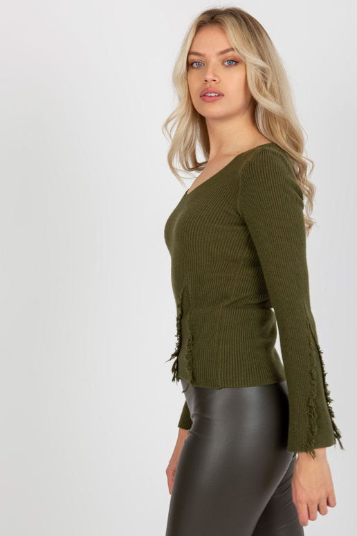 Khaki spalvos briaunotas klasikinis...