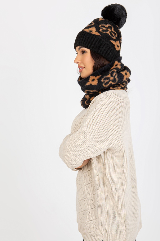 Black and Camel Damen žiemos kaminas