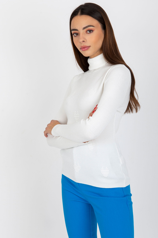 Baltas prigludęs dryžuotas megztinis...