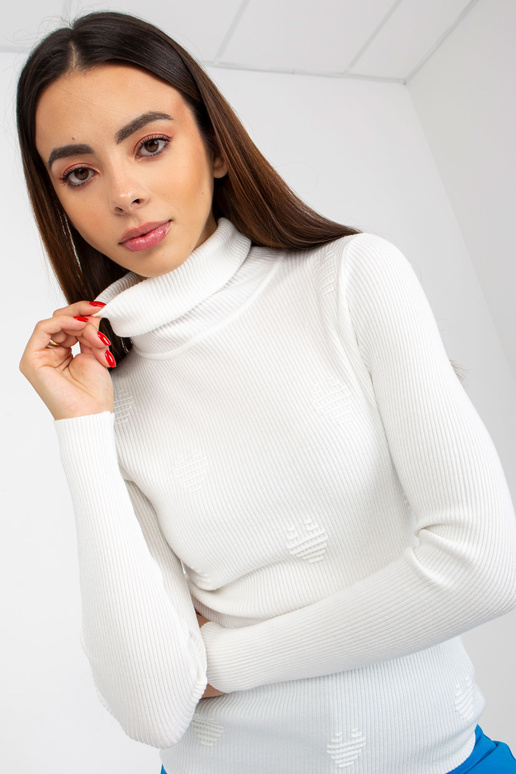 Baltas prigludęs dryžuotas megztinis...