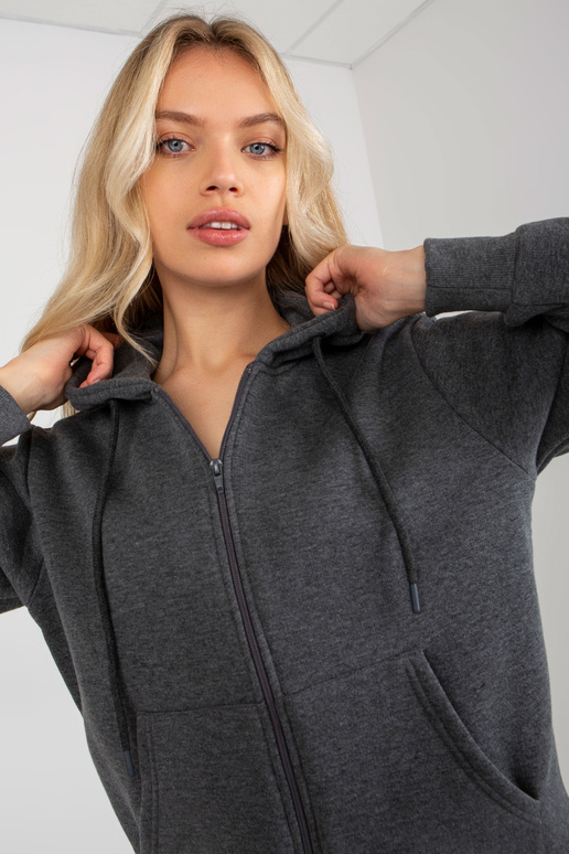 Tamsiai pilkas bazinis megztinis su...