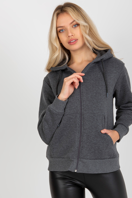 Tamsiai pilkas bazinis megztinis su...