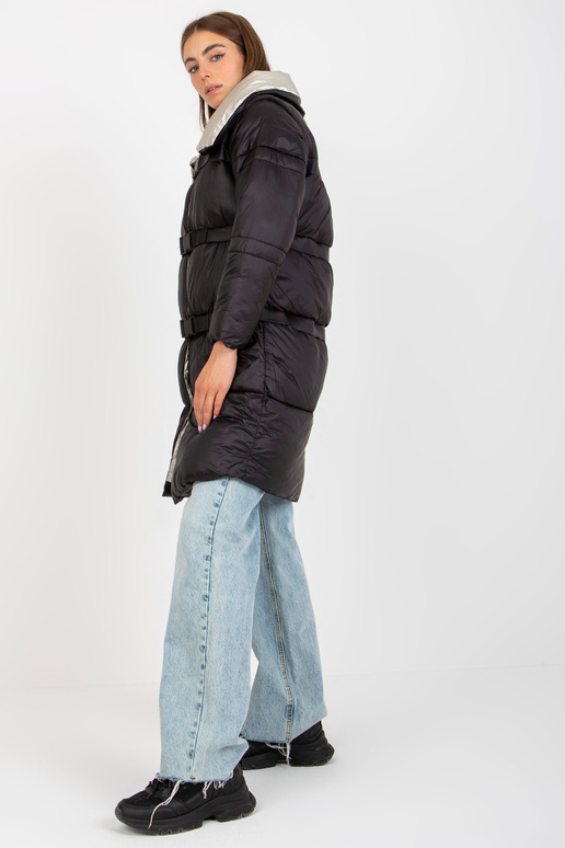 Juodos ir smėlio spalvos pūkinė...