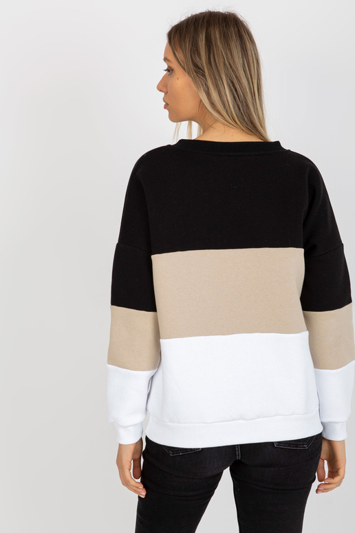 Juodos ir smėlio spalvos megztinis V...