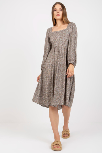 Smėlio spalvos midi suknelė... 2