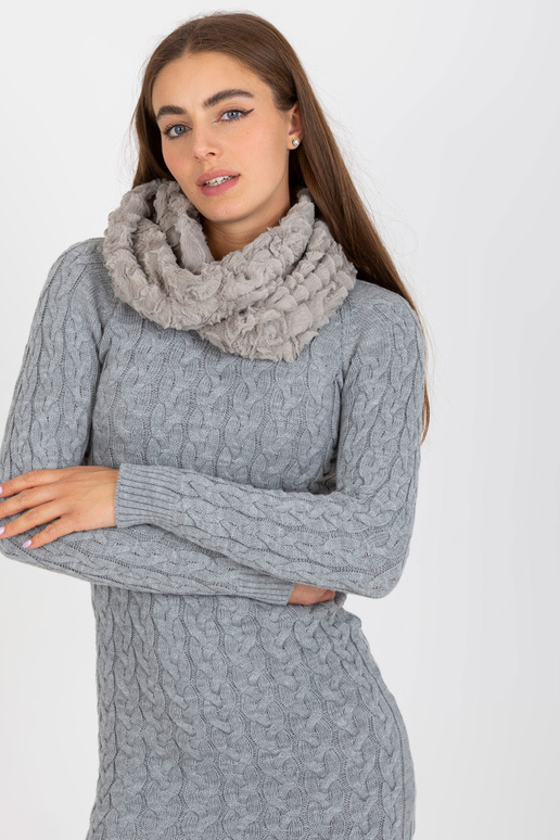 Pilkas moteriškas dirbtinio kailio...